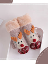 Women Plus Velvet Cartoon Printing Gloves